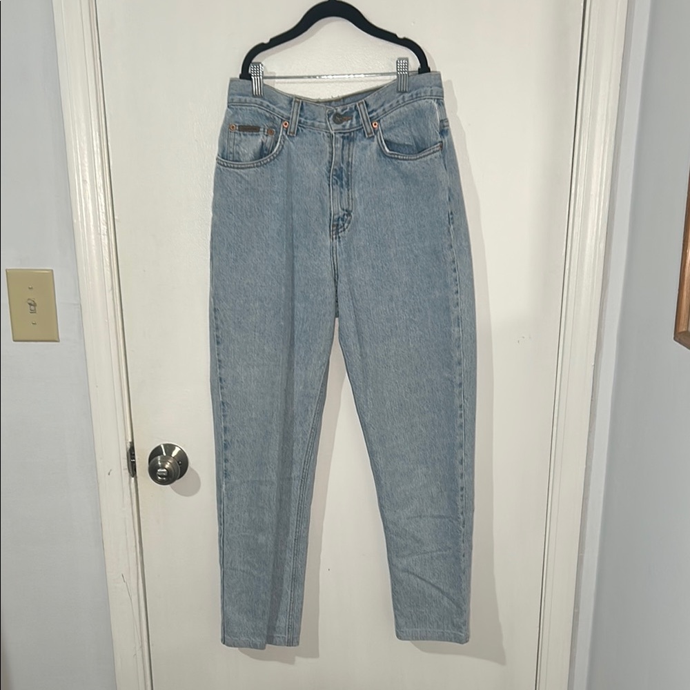 Calvin Klein Blue Straight Leg Jeans with Retro Charm 10 - Picture 2 of 7